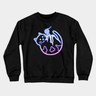 Cute Cat Neon Crewneck Sweatshirt